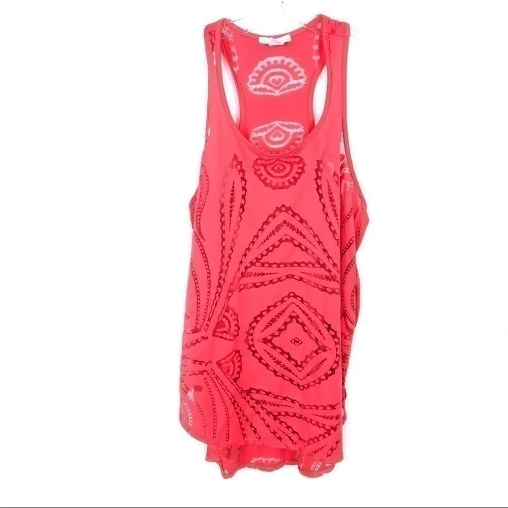 Bar III coral laser Cut Out Tank top - Picture 6 of 7